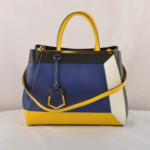 F2552M Fendi 2Jours Block colori di pelle mista borse